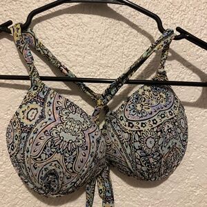Victoria's Secret 32C Push up Bra Bathing Suit Top Swimwear The Fabulous Molded